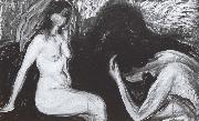 Edvard Munch Woman and man oil painting